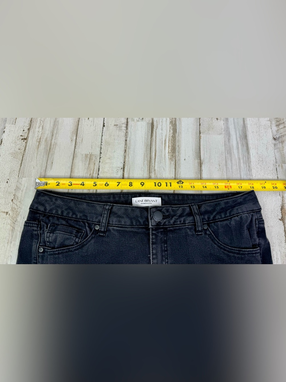 Lane Bryant Womens Jeans 16 (36x28) Black Skinny Leg Mid Rise Denim - Picture 6 of 12